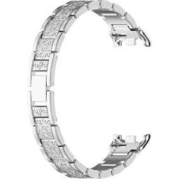 Ремінець DK CDK для Xiaomi Mi Smart Band 10 Metal Band Fitlink Diamond (016444) (silver)