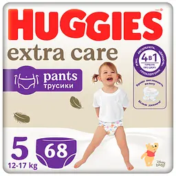 Підгузки-трусики Huggies Extra Care Pants Box 5 (12-17 кг) 68 шт.