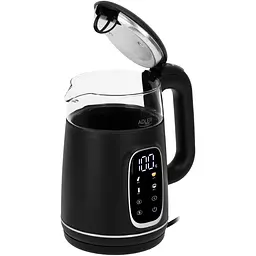 Електрочайник Adler AD 1305 black silver 1850-2200 Вт 1.7 л скло встановлення температури - мініатюра 3