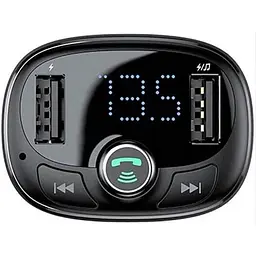 FM трансмітер Bluetooth модулятор Baseus S-09 2USB CCALL-TM01 чорний - мініатюра 3