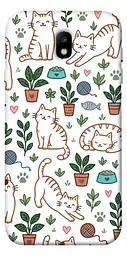 TPU чохол Demsky Cats pattern для Samsung J730 Galaxy J7 (2017)