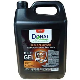 Гель для миття унітазу DONAT 5л Гель Сантрі Clean Nature Rust Cleaner (каністра)