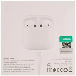 Бездротові навушники Hoco EW03 Plus True Wireless Headset білі 6931474753885 - мініатюра 6