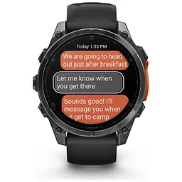 Смарт-годинник Garmin fenix 8 47mm, AMOLED, Glass/SS, SlateGray Steel/Black, BlkBnd, GPS (010-02904-00) - мініатюра 10