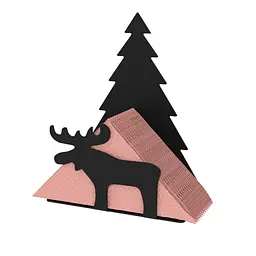 Серветниця металева Nice & Cozy Moose M для серветок 12х12 см чорна