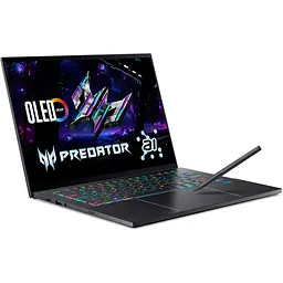 Ігровий ноутбук ACER Predator Triton 14 AI PT14-52T (NH.U22EX.001), Intel Core Ultra 9288 В (до 5,1 ГГц), 14-дюймовий сенсорний екран з роздільною здатністю 2.8K, 32 ГБ, SSD на 1 ТБ, NVID DOS, вугільно-чорний - мініатюра 2