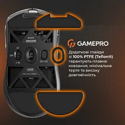 Мишка GamePro Genesis Hollow Wireless/Bluetooth/USB Black (GM870HB) - мініатюра 12