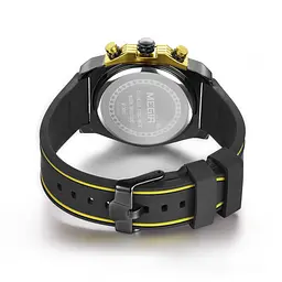 Чоловічий годинник Megir Black Yellow Black MG2051 - мініатюра 5
