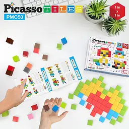 Конструктор магнітний BUILDING CUBES PMC50/23645 PICASSO TILES 50 деталей у коробці - мініатюра 4
