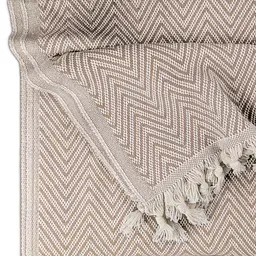 Плед бавовняний Cosas ZIGZAG CS2 180х230 см бежевий (Plaid_Zigzag_03Magnolia_180x230) - мініатюра 4