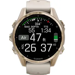 Смарт-годинник Garmin Fenix 8 AMOLED Sapphire 43mm Soft Gold with Fog Gray/Dark Sandstone Silicone Band (010-02903-10) [115093] - мініатюра 10