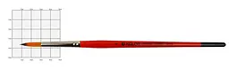 Пензель синтетика кругла Carrot 1097R № 6 коротка ручка KOLOS (4823064901641)
