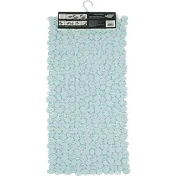 Килимок для ванної Eco Fabric Галька 68х34 см прозоро-блакитний (6834-003) - мініатюра 4