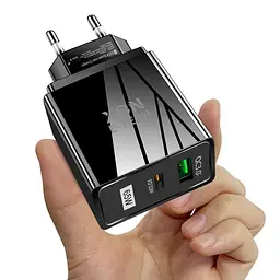 Зарядний пристрій XON PowerCharge 65W (PD33) USB Type-C (PCWA065033A1C1B 6037) Чорний