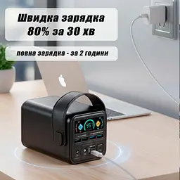 Повербанк O2 Project 60000 mAh 100W для Ноутбука Макбука Зарядна Станція 6 портів потужний повербанк 65W 20V 5A - мініатюра 5