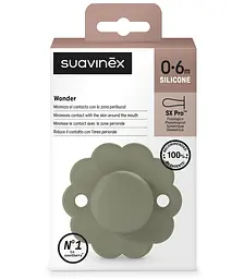 Пустушка Suavinex Wonder фізіологічна силіконова 0-6 місяців зелена - мініатюра 3