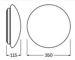 LEDVANCE Світильник світлодіодний SF Circular LED 350 18W/4000K IP44 - мініатюра 6