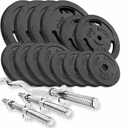 Набір STRONG 77кг з W-подібним і гантельними грифами - мініатюра 1
