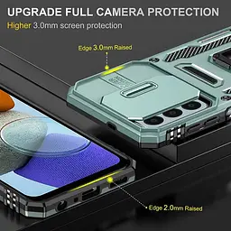 Ударостійкий чохол Camshield Army Ring для Samsung Galaxy A24 4G Зелений / Light Green - мініатюра 3
