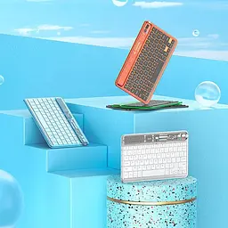 Клавіатура HOCO Transparent Discovery edition wireless BT keyboard S55 (тільки англійська) чорна - мініатюра 2