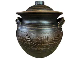 Супниця СЛОВ'ЯНОЧКА 6л з ручками гончарна декор 46761