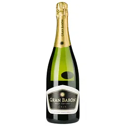 Уцінка. Вино ігристе Gran Baron Cava Brut Nature, біле, брют натюр, 11,5%, 0,75 л (718567) 