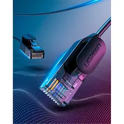 Патч-корд Ugreen NW122 CAT 6A Pure Copper Ethernet Cable OD2.8 1.5m Black (70333) [111839] - мініатюра 6