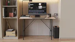 Стіл письмовий Line Тайм Ferrum-decor 750x1000x600 Чорний метал ДСП Дуб Сан-Марино 16 мм (FRD-104872) - мініатюра 6