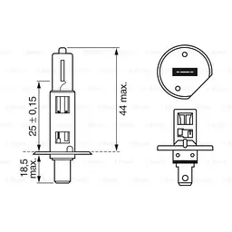 Автолампа Bosch галогенова 55W (1 987 302 801) - мініатюра 5