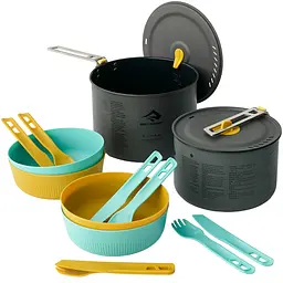 Набір посуду Sea to Summit Frontier UL Two Pot Cook Set, 14 предметів, 4 особи Різнокольоровий