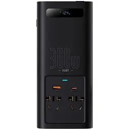 Автомобільний інвертор Baseus IGBT Power Inverter 300W (CGNB010101) Black - мініатюра 2