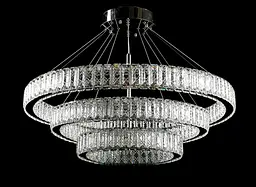 Люстра світлодіодна Splendid Ray L8560B/400+600+800/3 LED, 320W, хром, білий, сучасний стиль для дому