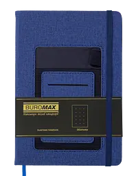 Блокнот діловий Buromax Comfort А5 96 арк. в крапку обкладинка штучна шкіра синій (BM.295309-02) - мініатюра 2