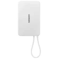 Батарея універсальна Ugreen 10000mAh 30W 1xUSB-C + 15W Magnetic Wireless + cable USB-C white (75983B) - мініатюра 4
