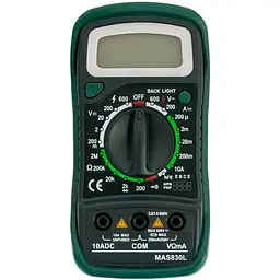 Мультиметр цифровий MAS-830 CAT.ll 600V 10A тестер мультиметр з прозвонкою вольтметр амперметр з щупами