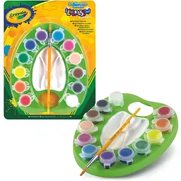 Набір постерних фабр Crayola washable, з палітрою та пензликом, 12 кольорів (54-1066) - мініатюра 2