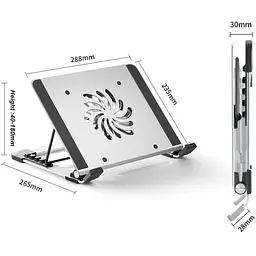 Тримач для планшета/ноутбука BeCover BC-P3 Silver (710073) - мініатюра 2