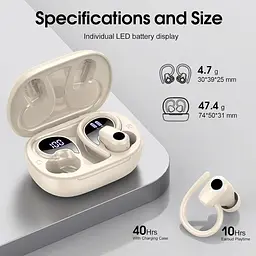 Бездротові навушники Bluetooth 5.3 Sport, 50H - мініатюра 5