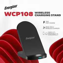 Зарядний пристрій Energizer Wireless WCP108 QI 15W чорний (WCP108) - мініатюра 7