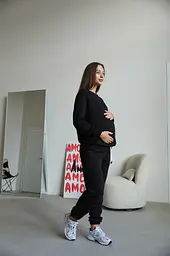 Спортивні штани для вагітних Frankfurt S Lullababe Чорний - мініатюра 2