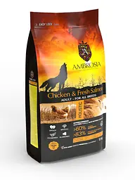 Корм сухий Ambrosia Grain Free Dog Adult Chicken & Fresh Salmon для дорослих собак усіх порід з куркою та свіжим лососем 12 кг - мініатюра 2