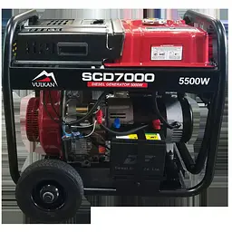 Генераторна установка SCD7000 дизель 3ф 5,0кВт ел.старт, бак18л, колеса
