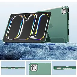 Чохол-книжка BeCover Tri Fold Hard для Apple iPad Pro 11" M4 2024 Dark Green (711727) - мініатюра 2