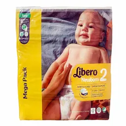 Підгузки Libero Newborn 2 (3-6 кг), 104 шт MegaPack