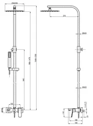 Душова система Topaz Lexi TL 21102-H57-00, Хром - мініатюра 5