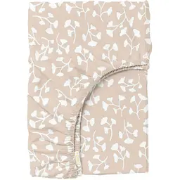 Простирадло Cosas на резинці в дитяче ліжечко 60х120 floret cs3, бежевий (FoliageMiniWhiteBeige_120)