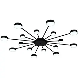 Світильник стельовий Miorro LED Foresta з пультом ДУ 102W 2700-6000К чорний (51-313-005) - мініатюра 3