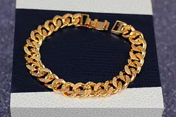 Браслет Xuping Jewelry панцирний гранований 19 см 10 мм золотистий