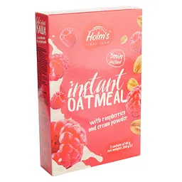 Уцінка. Каша вівсяна Holm's light food з малиною та вершками 200 г  - мініатюра 4