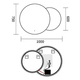 Дзеркало Mixxus Premium Topper MC01-100x75 MP6631 - мініатюра 4